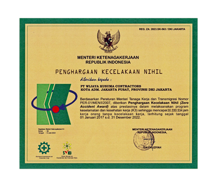 Zero Accident Award 2022